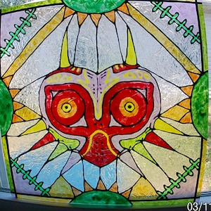 Majora&#39;s Mask Stained Glass Painting