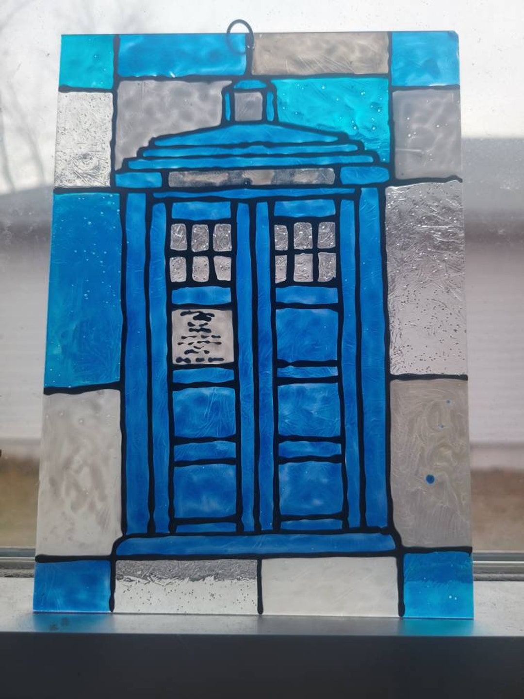 Tardis Stained Glass Painting Etsy
