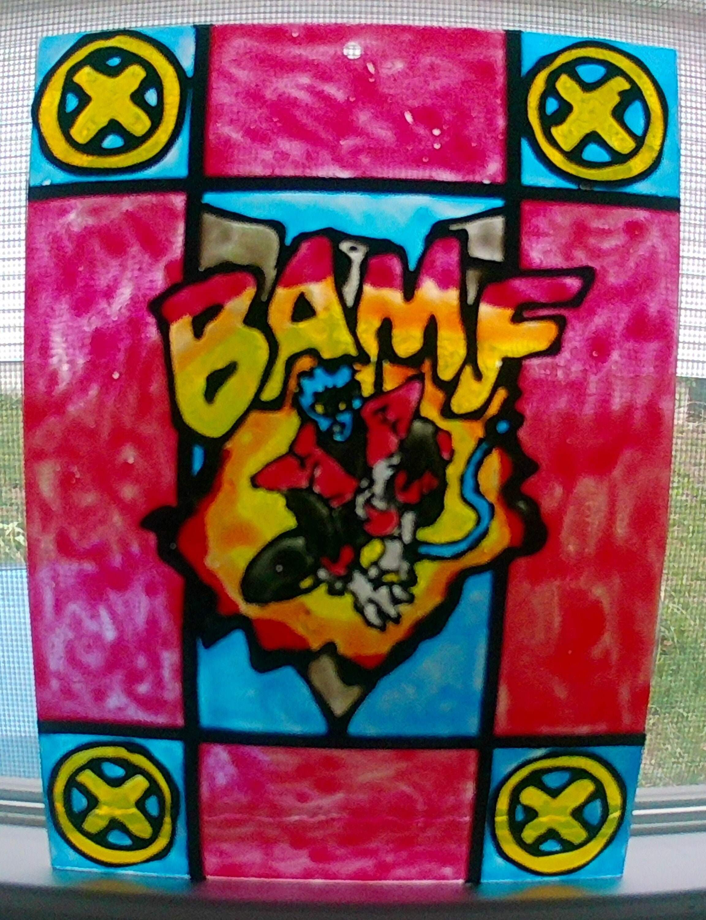 Nightcrawler Stained Glass Painting
