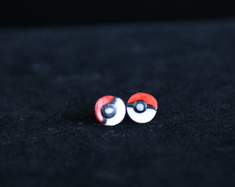 Boucles d'oreilles pokeball