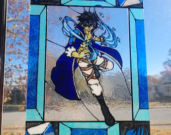 Gray  Stained Glass Painting