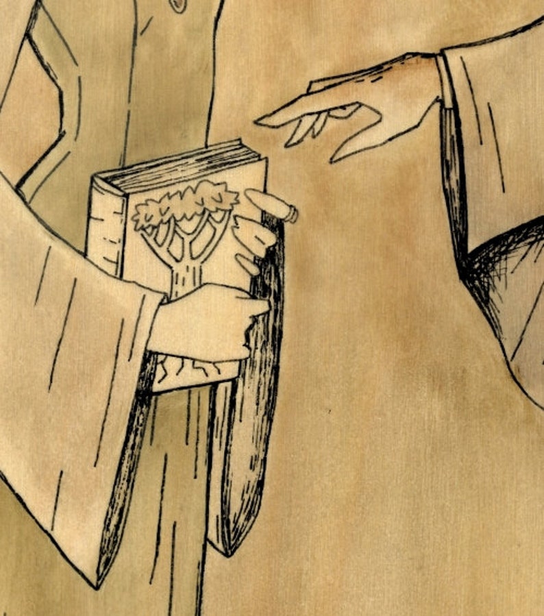 A Spell Book Print Fantasy Art by Birchwood Fables Etsy