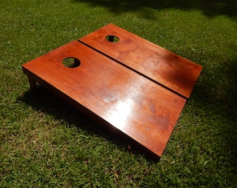 Handcrafted Regulation Stained Cornhole Board Set/ W Bags Save 10.00
