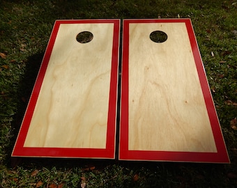 Regulation Red Border Hardcourt Cornhole Set W/ Bags