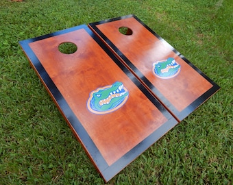Black Border Florida Gators Cornhole Set With Bags