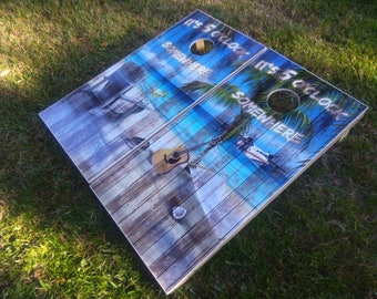 Regulation It's 5 O Clock Somewhere Cornhole Boards W/ Bags