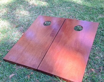 Regulation English Chestnut Stained Cornhole Boards W/O Bags