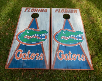 Regulation Vinyl Wrap Florida Gators Cornhole Set W/ Bags