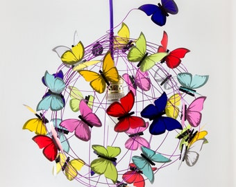 Bright colorful fun children lighting, whimsical chandelier, rainbow lamp, shadow lamp, Customized Pendant Lamp Chandelier