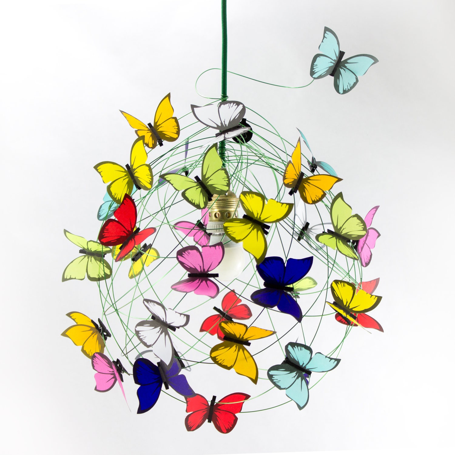 zout Watt opgraven De lamp van het plafond met vlinders De lamp van de schaduw - Etsy België