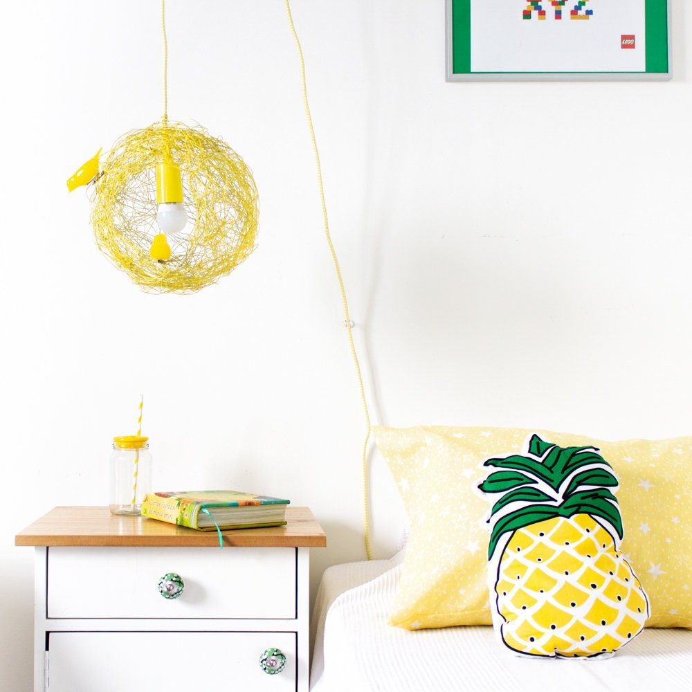 yellow bedside lamp