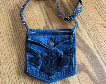blue jeans purse