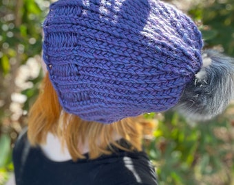 Purple Knit Beanie