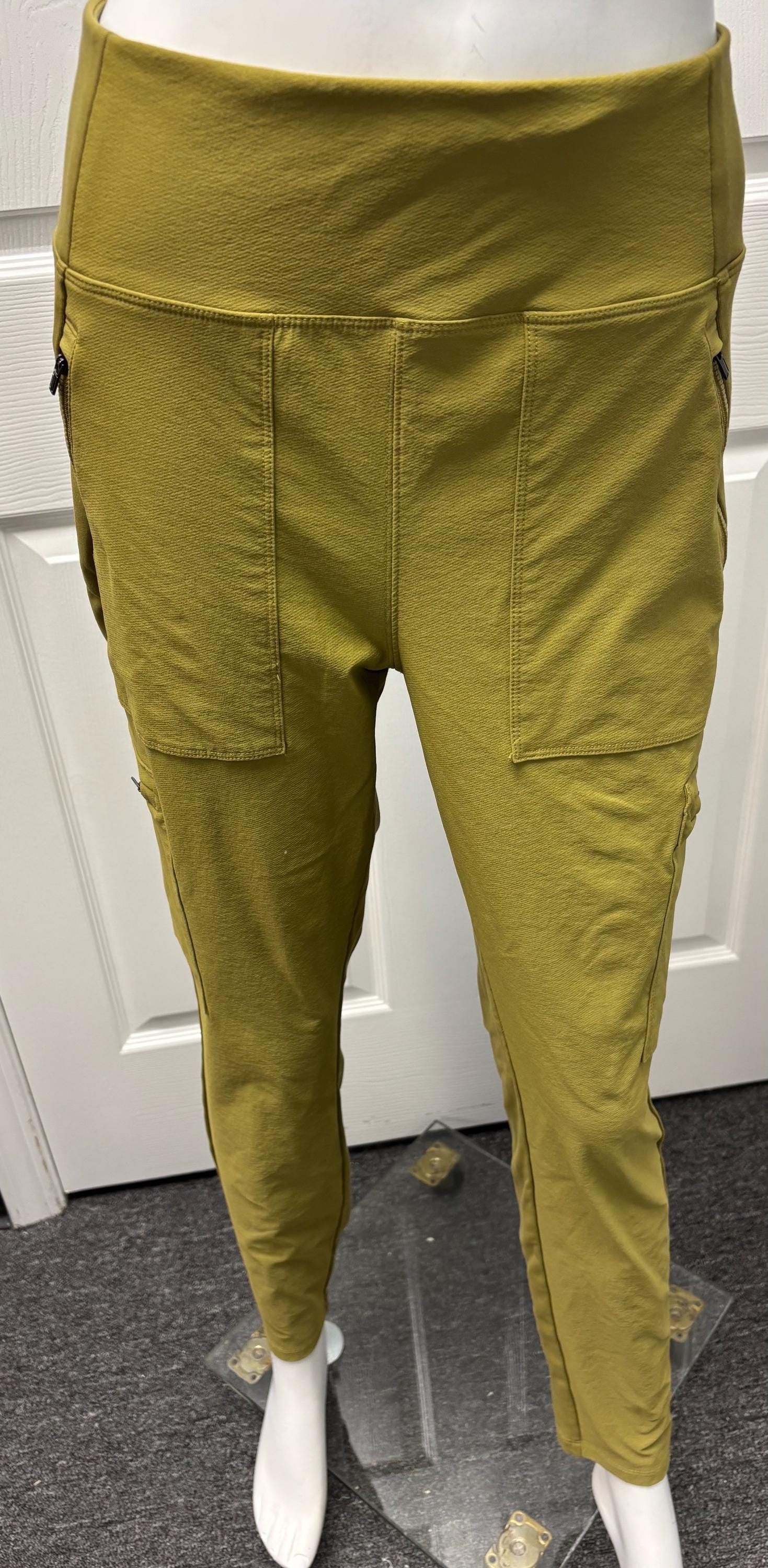 Athleta Headlands Hybrid Cargo II Tight Leggings Olive Green Size