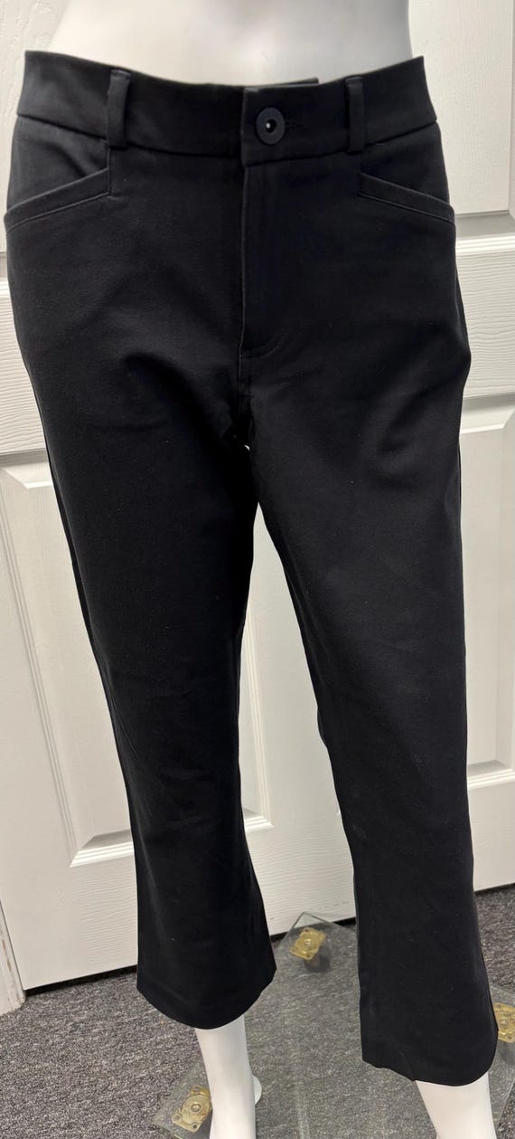 Banana Republic Black Cropped Pants Size 8  Stretch Cotton Blend Dress  Trousers - Etsy