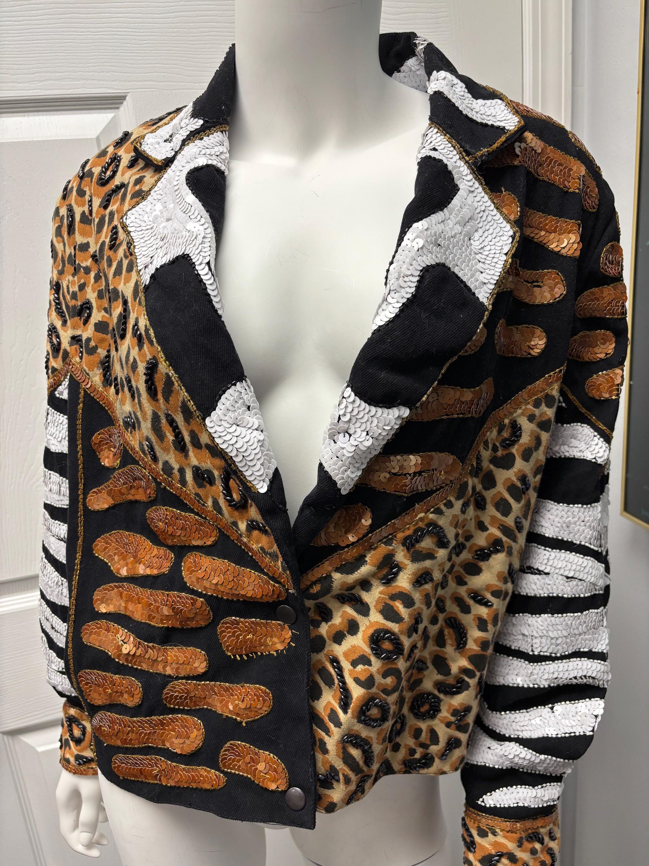 Zebra Print Blazer - Etsy