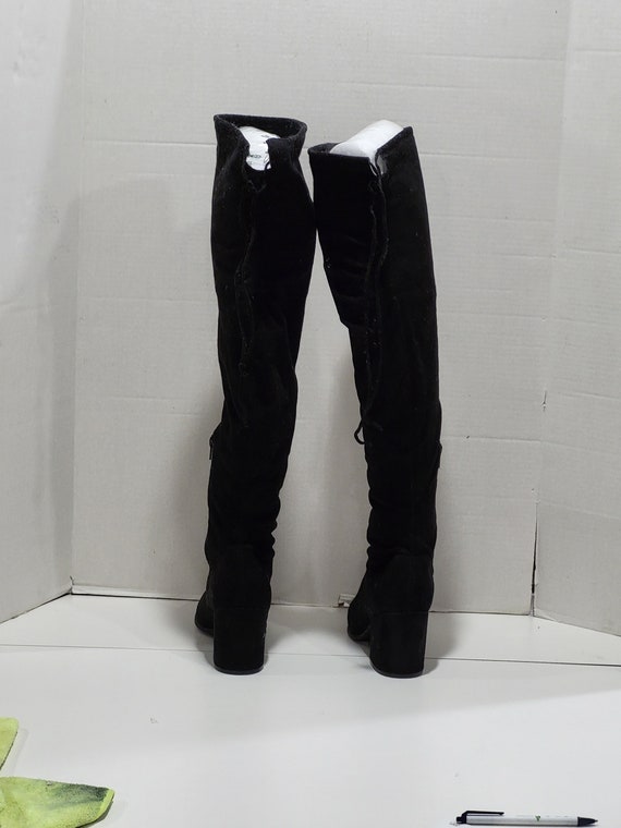 Unisa Ladies Black Fabric Boots, Size 10 - image 3