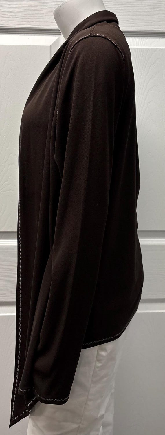 Sigrid Olsen Brown Open Front Cardigan Jacket L –… - image 7