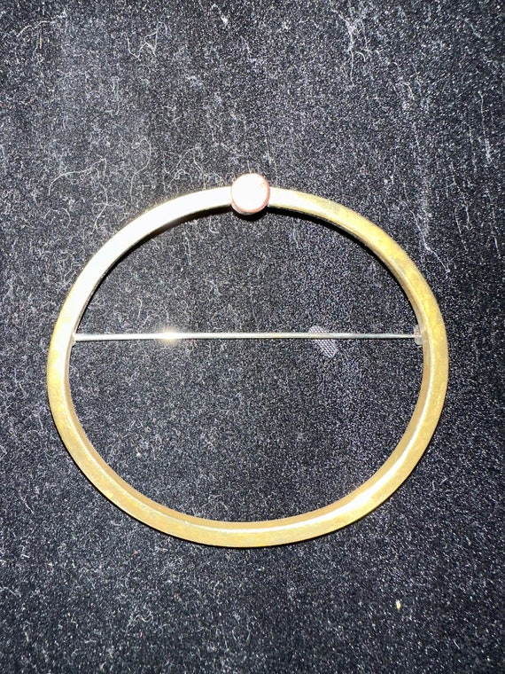 Modernist HADAWAY Brass & Copper Brooch