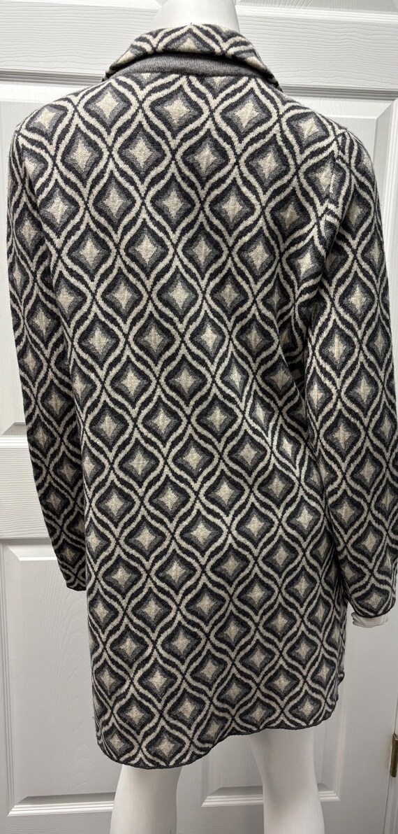 Sigrid Olsen Geometric Wool Blend Jacket Gray Whi… - image 14