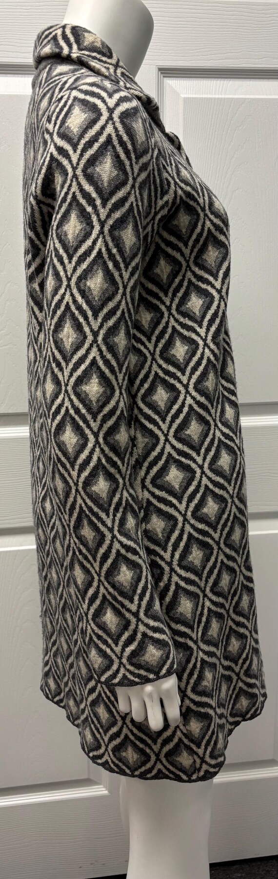 Sigrid Olsen Geometric Wool Blend Jacket Gray Whi… - image 8