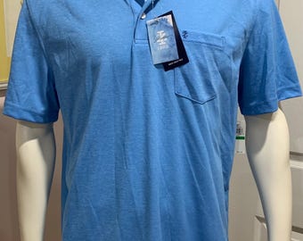 Men IZOD Polo Shirt. Size Large. Color Azure Blue. NWT.