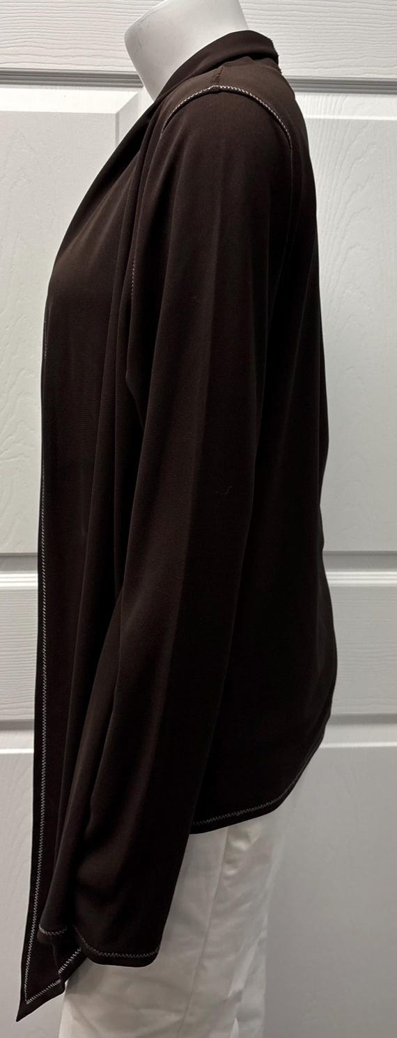 Sigrid Olsen Brown Open Front Cardigan Jacket L –… - image 11