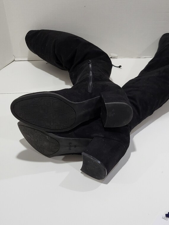 Unisa Ladies Black Fabric Boots, Size 10 - image 4