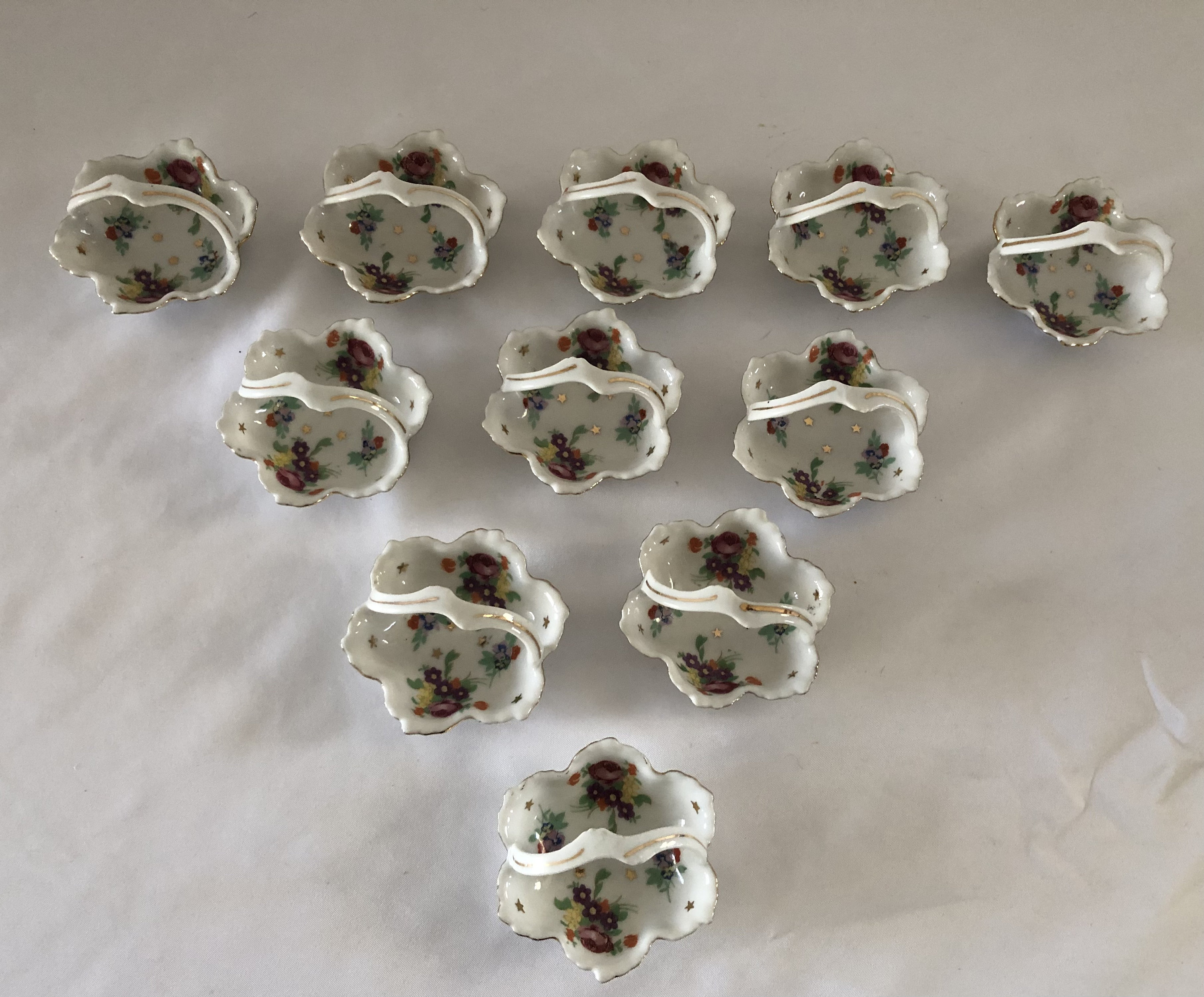 チョコレート型　アンティーク　ベルギー　フランス　ブタ Vintage Porcelain Candy Nut Baskets Japan - Etsy