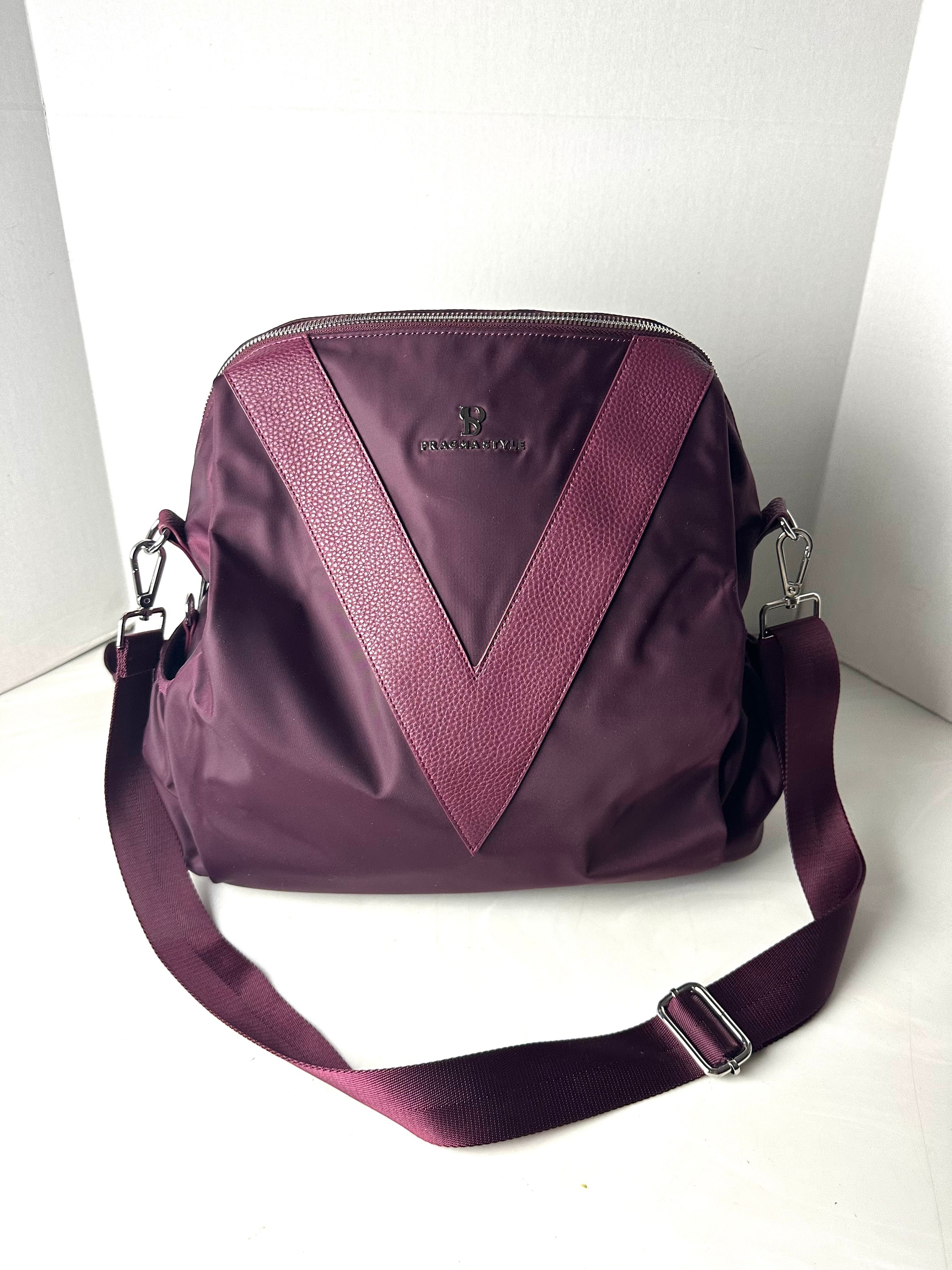 BNWOT- PS Pragma V-Style Convertible Backpack Purse (Purple Haze) V-style Pragma Style Nylon Convertible Backpack Purse New  main image 2