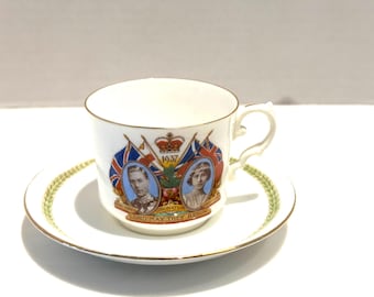 Aynsley China King George V1 & Queen Elizabeth Cup and Saucer