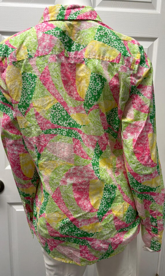 Lilly Pulitzer Patchwork Print Button Down Shirt … - image 16