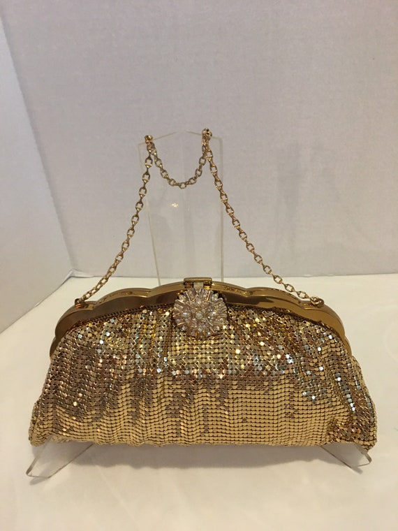 Vintage Whiting & Davis Gold Mesh Evening Bag - image 6