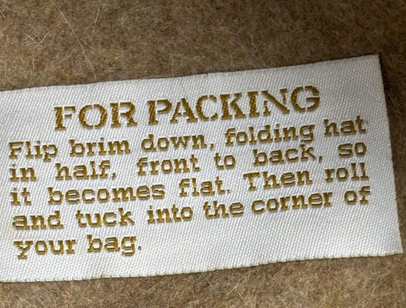 Eric Javits Packable Wool Hat. Camel Color. EUC. - image 6