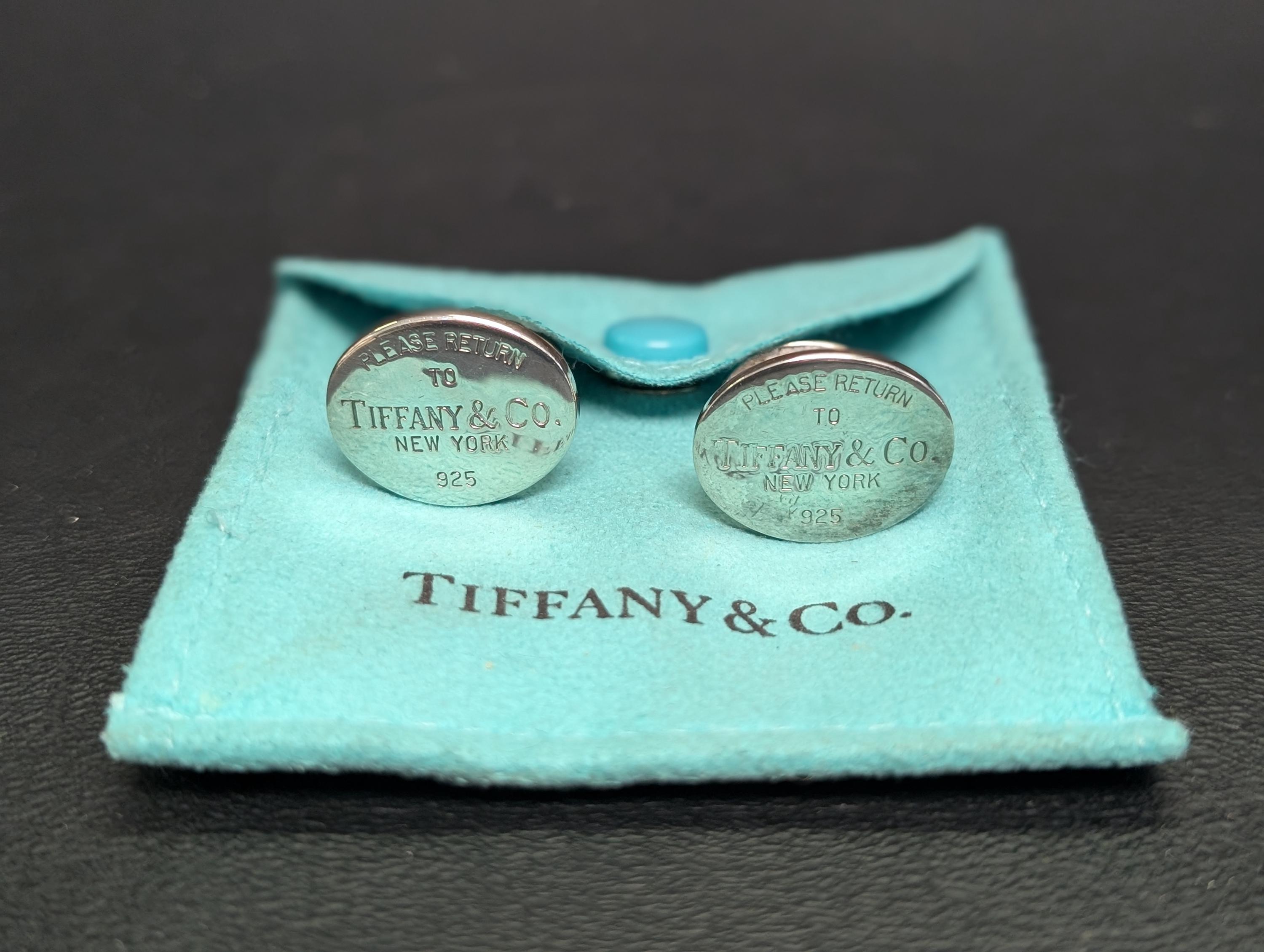 Tiffanys and Co Silver Cufflinks - Etsy