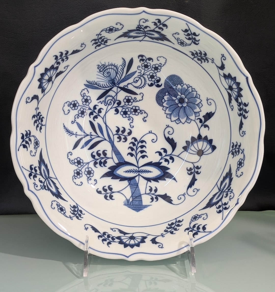 Vintage Blue Danube Round Salad Serving Bowl- Japan - Etsy