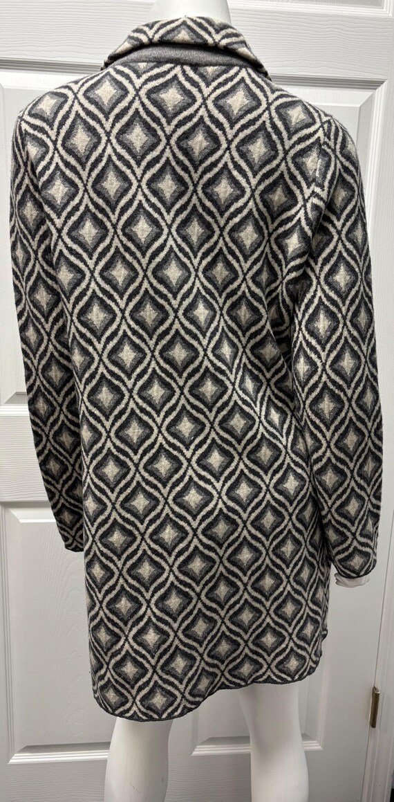 Sigrid Olsen Geometric Wool Blend Jacket Gray Whi… - image 9