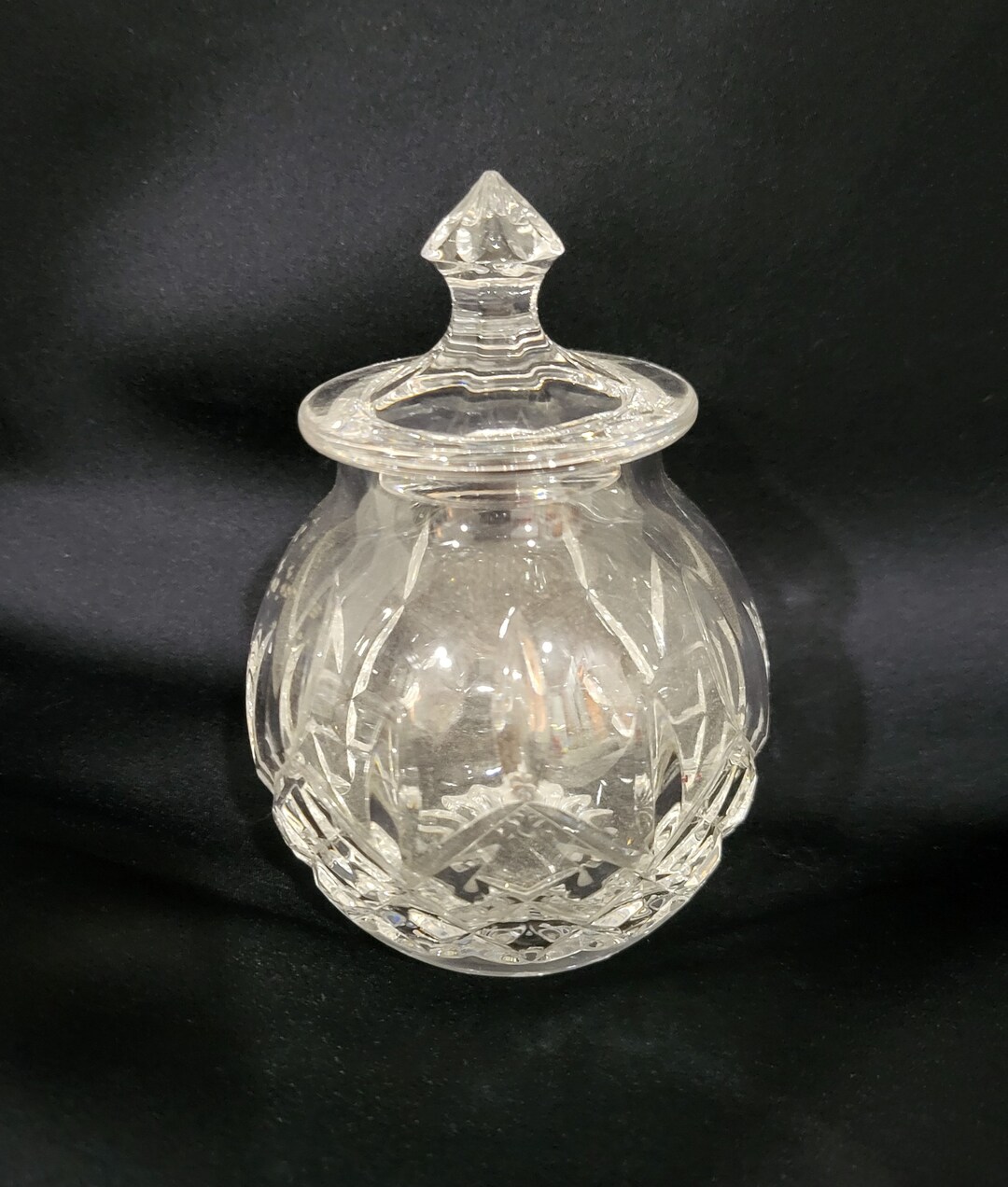 Waterford Crystal Lismore Honey Pot or Mustard Jar Etsy