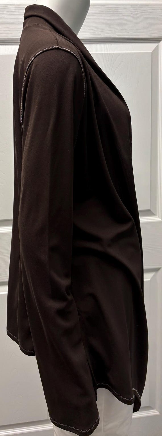 Sigrid Olsen Brown Open Front Cardigan Jacket L –… - image 5