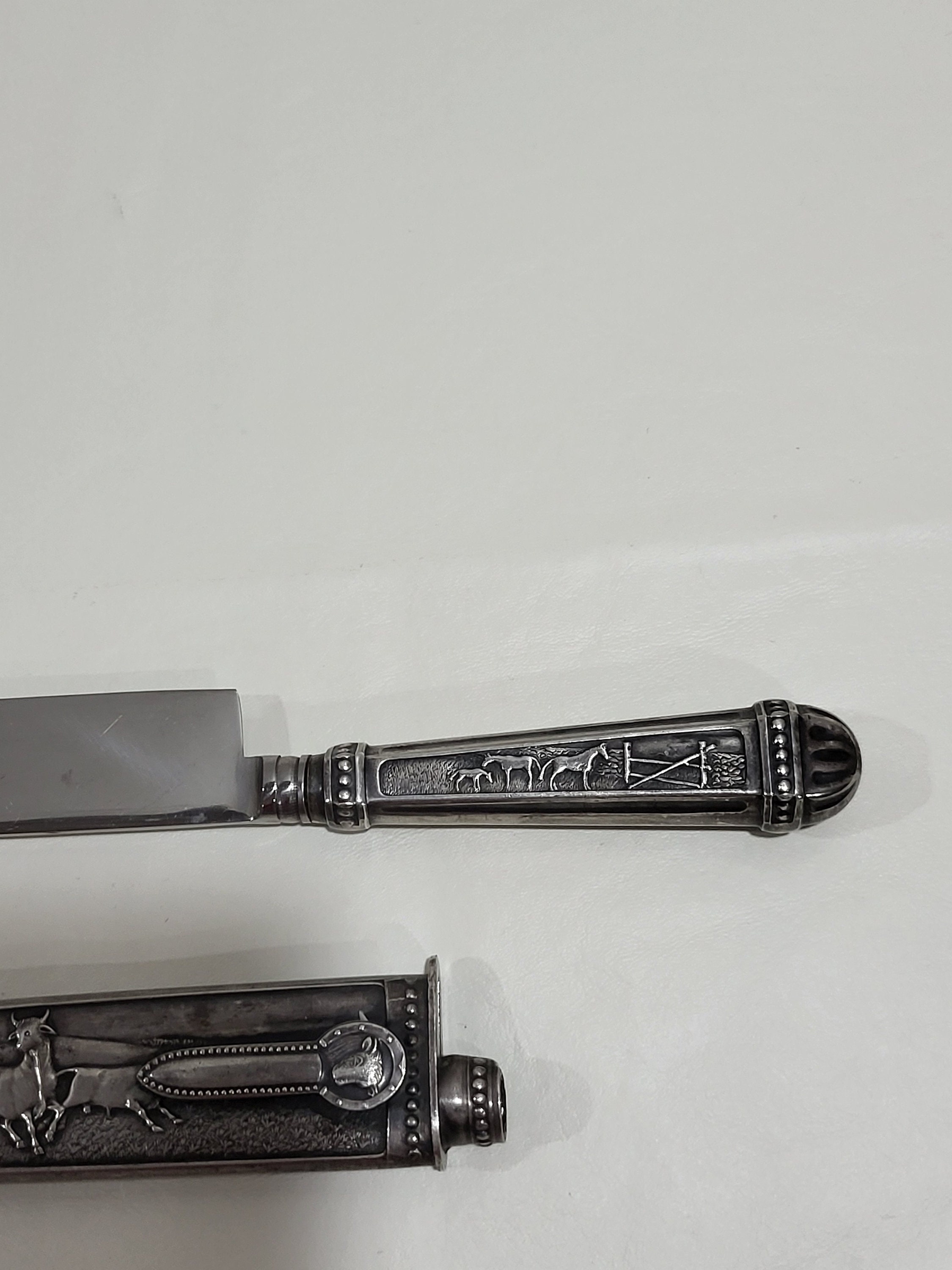 Vintage Elmo Inox Gaucho Knife Andsheath, Cowboy Boot Knife