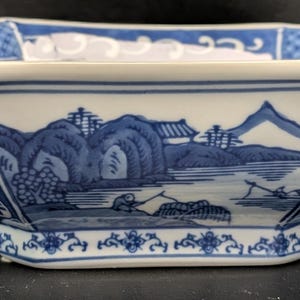 Bombay- Rectangular Blue & White Dish- Serving Dish