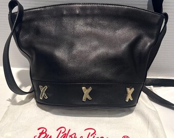 Paloma Picasso Black Leather Bucket Bag Italy - Etsy display picture 2
