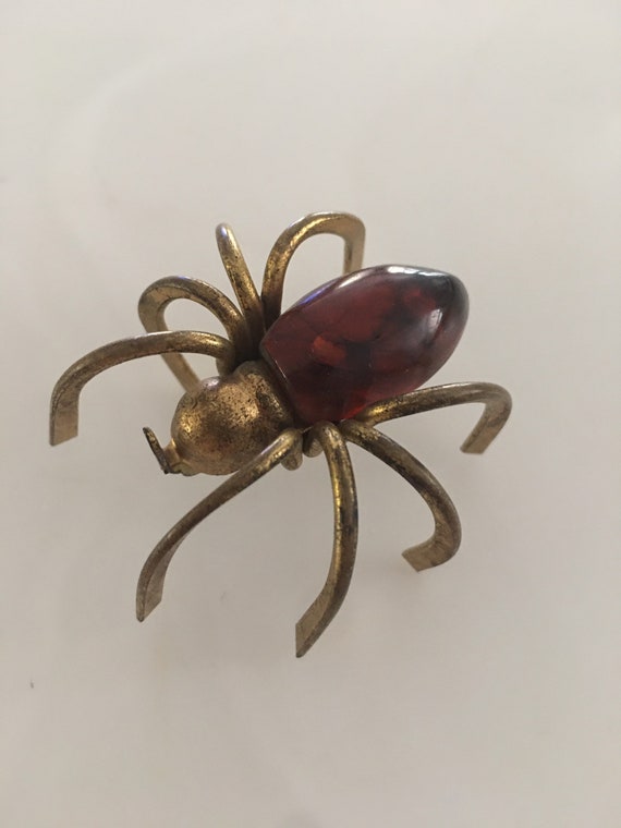 1940’s Amber Spider Brooch