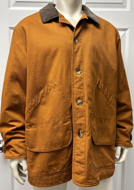 WELLDER　Barn Coat NWOT Lands' End Men's Brown Barn Coat L 42-44 Regular Corduroy