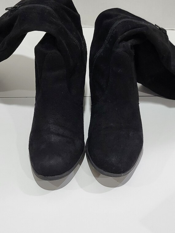 Unisa Ladies Black Fabric Boots, Size 10 - image 7