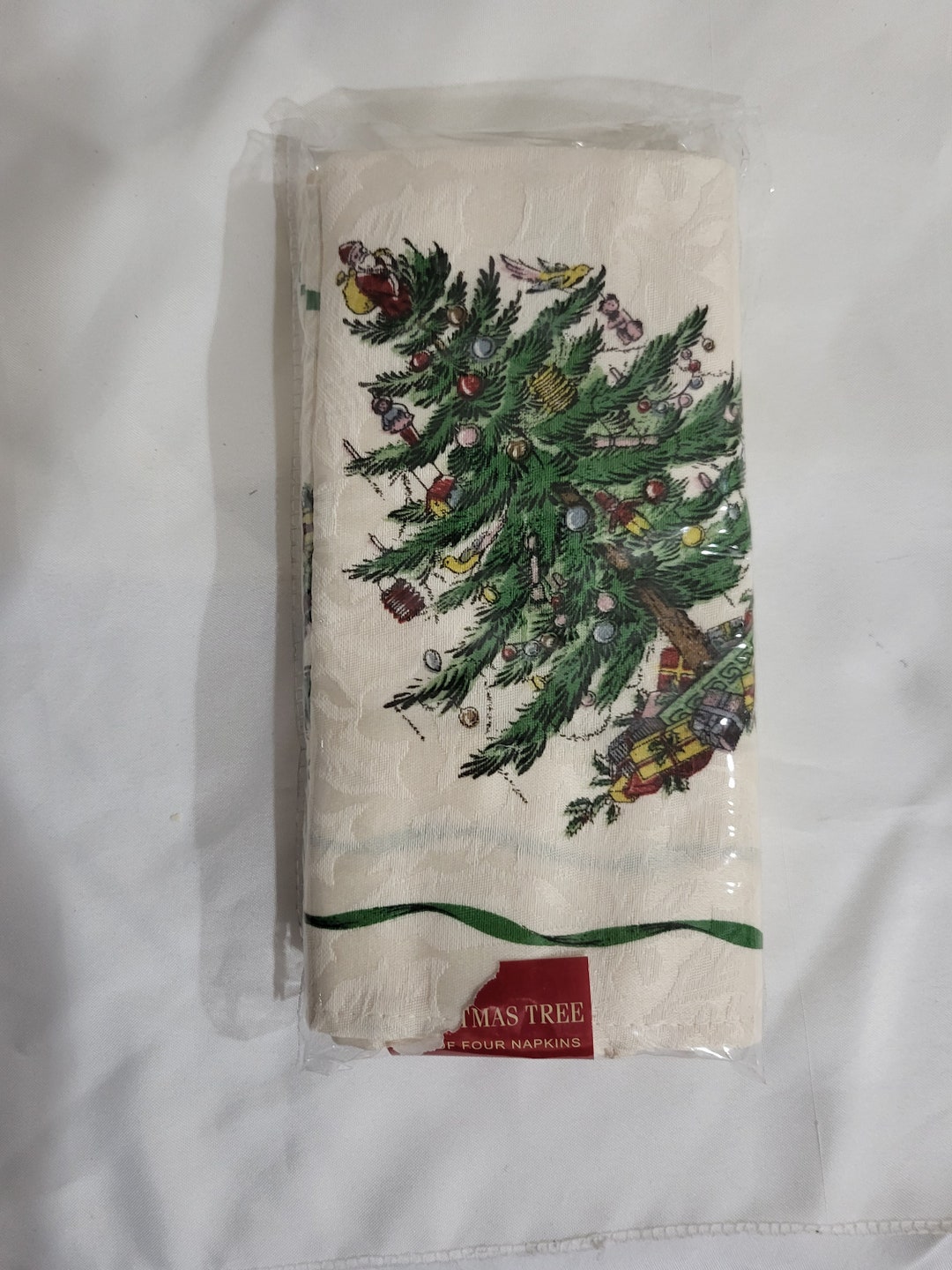 Spode Christmas Tree Set of 4 Napkins New in Package Etsy