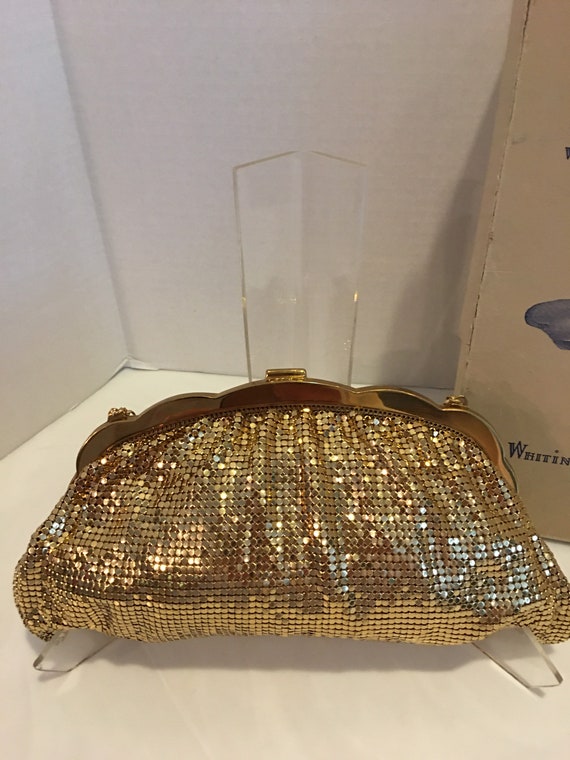 Vintage Whiting & Davis Gold Mesh Evening Bag - image 4