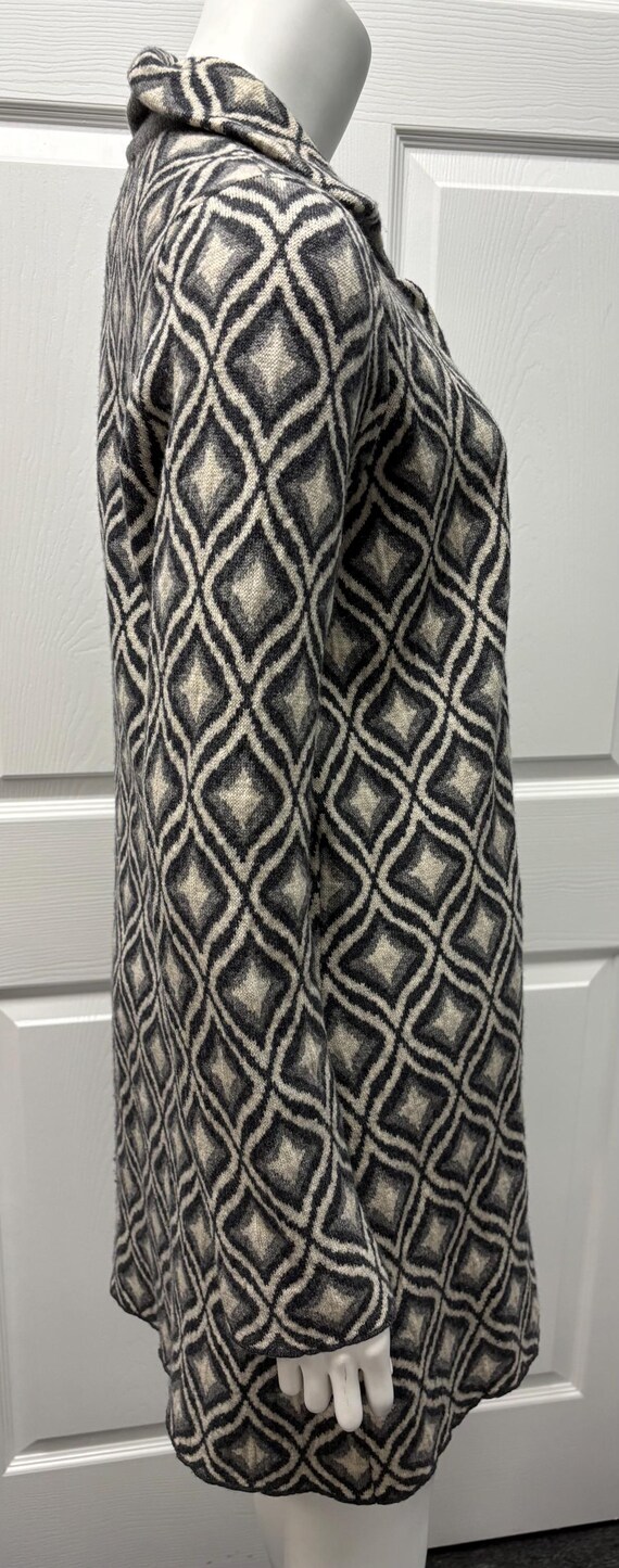 Sigrid Olsen Geometric Wool Blend Jacket Gray Whi… - image 13
