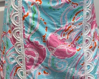 Lilly Pulitzer Marigold Skort Jellies Be Jammin Size 6.  Cotton Lace with Attached White Cotton Shorts  Underneath. EUC