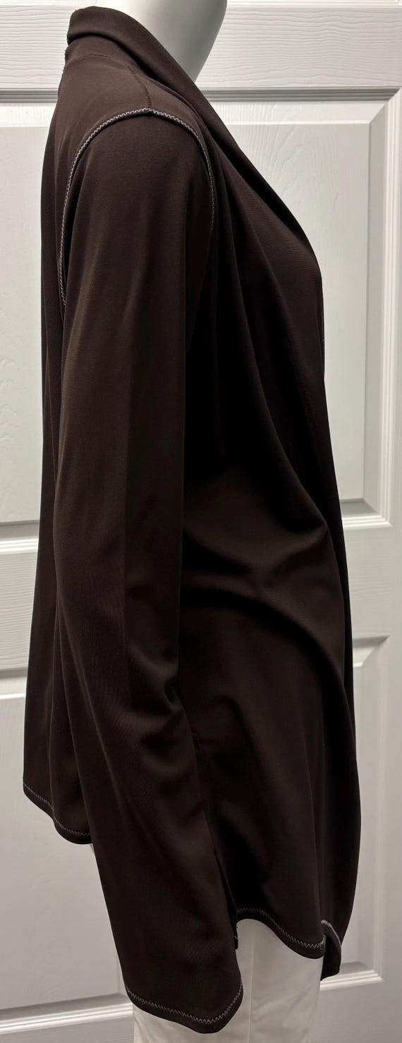Sigrid Olsen Brown Open Front Cardigan Jacket L –… - image 9
